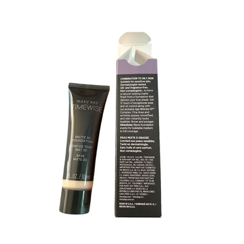 Mary Kay TimeWise Matte 3D Foundation Ivory C 100 Full Coverage 1oz 099957 C100
